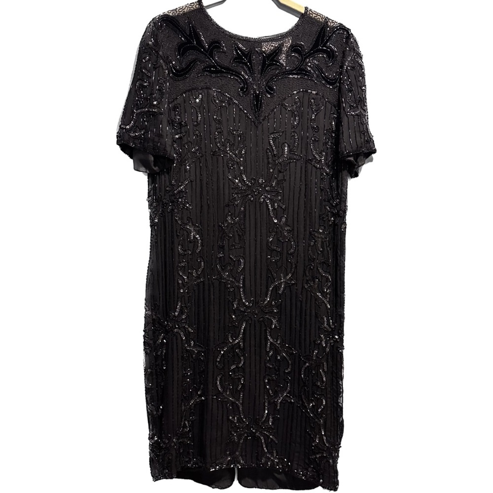 Vintage Silk Beaded Evening Cocktail Dress, Papéll Boutique
